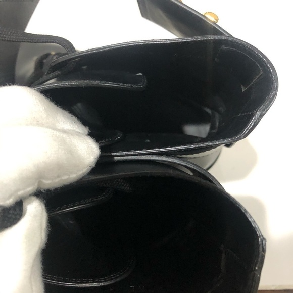 Authentic Louis Vuitton Wonderland Leather Moto Combat Military Boots 7.5 - Picture 9 of 11